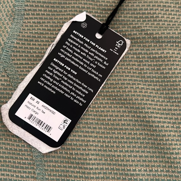 Allbirds Natural Run Tee in Hazy Cargo XS NWT - Picture 3 of 4